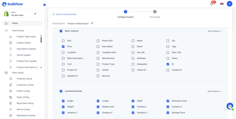 bulk edit product variants shopify