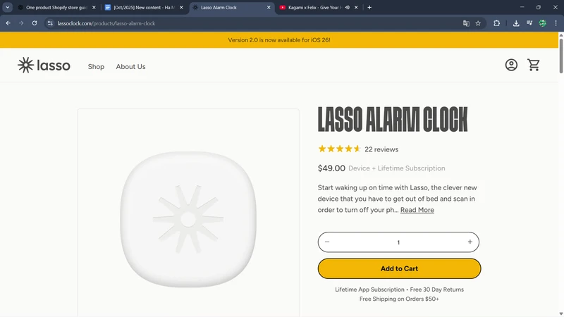 One Product Shopify Store Theme Lasso Clock one product shopify store theme Lasso Clock