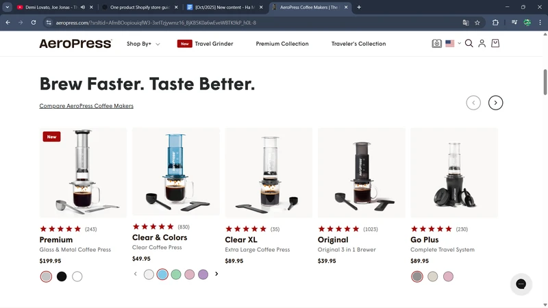 One Product Store Shopify Aeropress one product store shopify AeroPress
