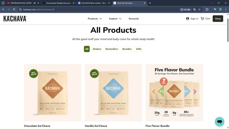 One Product Shopify Store Example Ka’chava one product shopify store example Ka’Chava