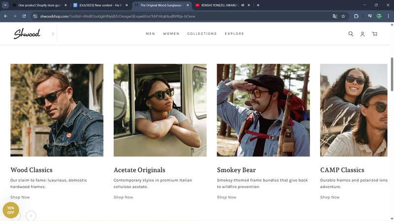 One Product Shopify Store Examples Shwood one product shopify store examples Shwood