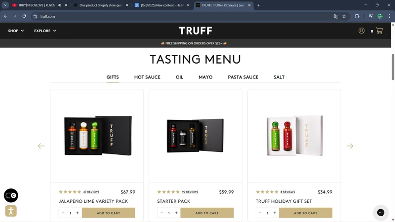 One Product Shopify Store Examples Truff one product shopify store examples TRUFF