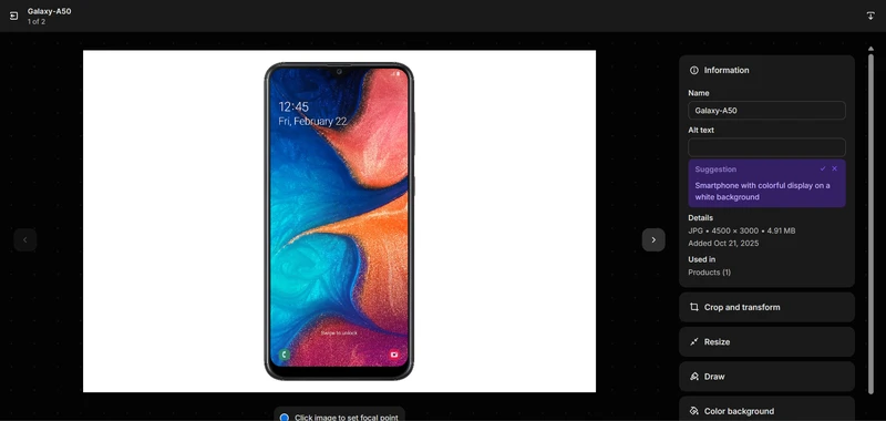 Add Alternatives Content To Product Pictures In Shopify Add alternatives content to product pictures in Shopify