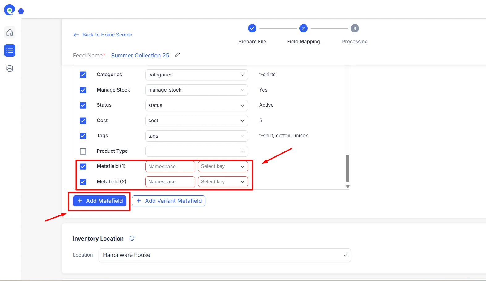 Shopify Product Import: How to Bulk Import Products on Shopify in 2025 Add a metafield to Shopify with BulkFlow