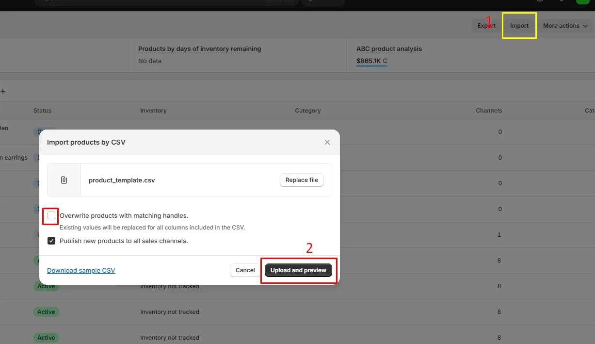 shopify bulk product upload