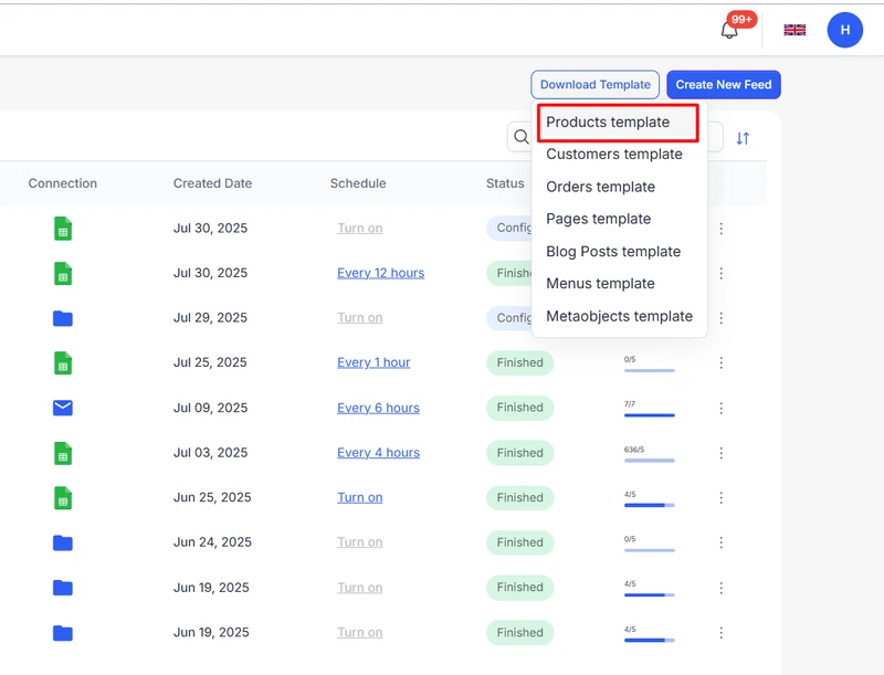 shopify export collections