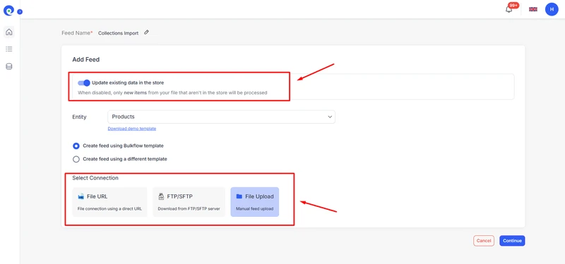 shopify import collections