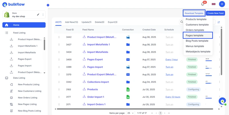 Shopify Import Pages: Beginner's Guide with BulkFlow Import Page to shopify