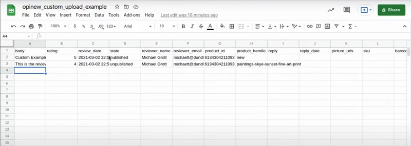 how to import reviews to shopify