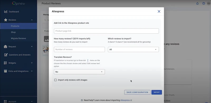 import reviews shopify