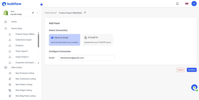 shopify export products with metafields 