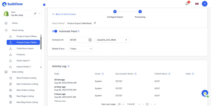 shopify export metafields