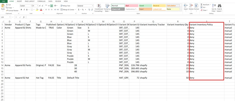 variant inventory policy shopify