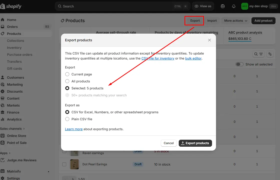 shopify bulk edit prices