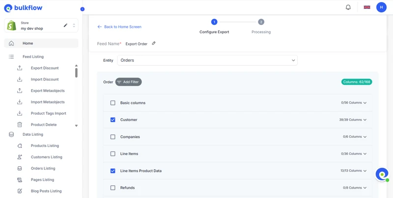 shopify export orders to excel