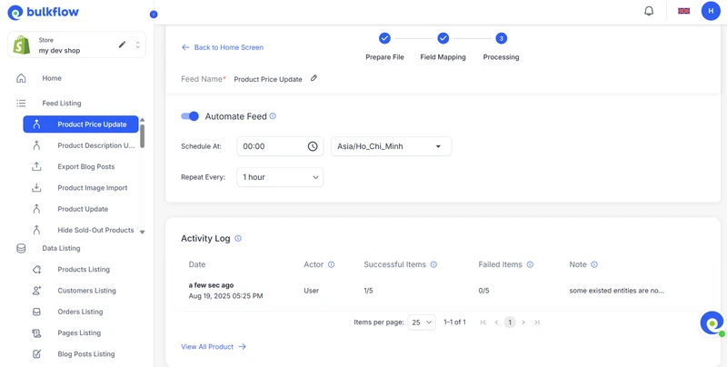 how to change prices on shopify in bulk