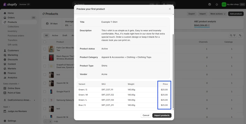 shopify bulk edit prices