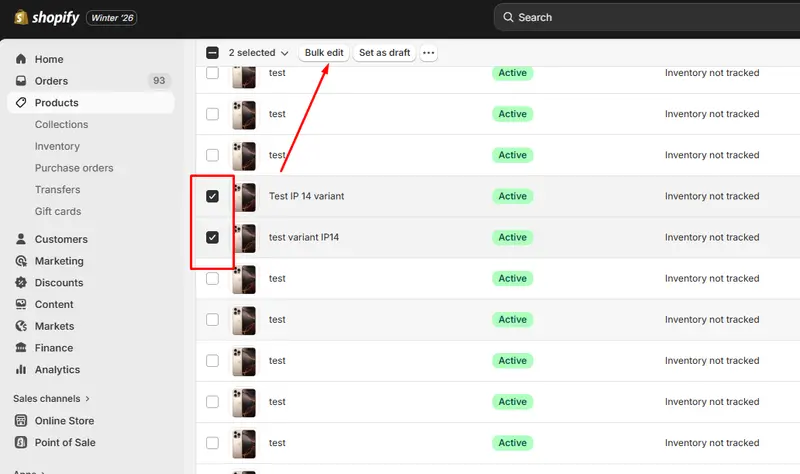 Bulk Edit Variants on Shopify by Bulk Editor