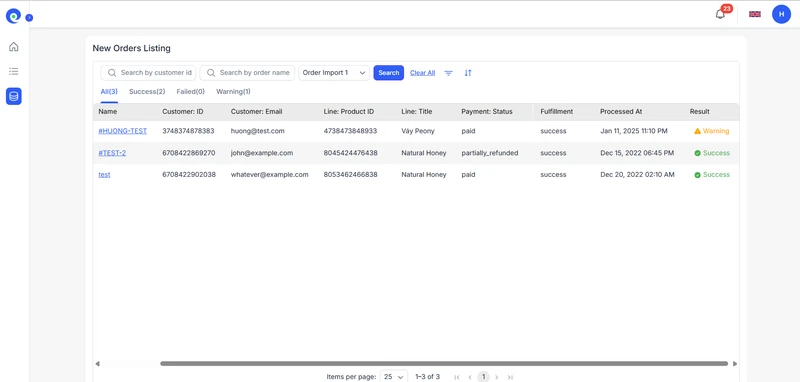 import orders into shopify