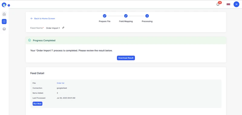 shopify import orders