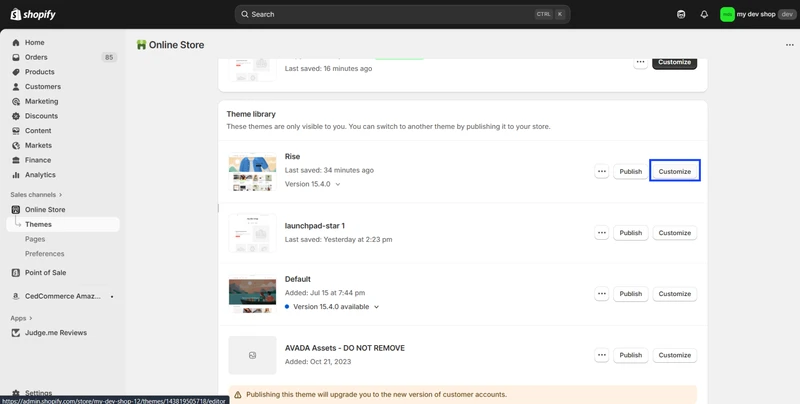 shopify json