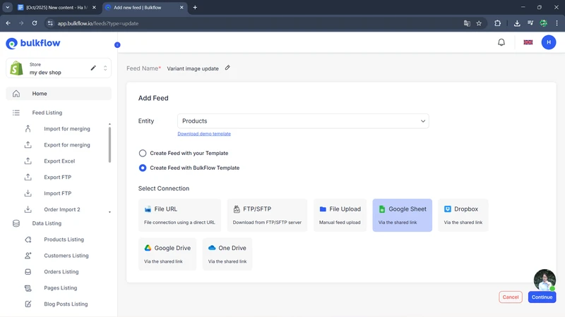 Set Up Your Feed Details Set up your feed details