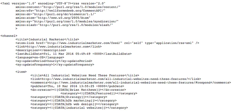 Example of a XML file