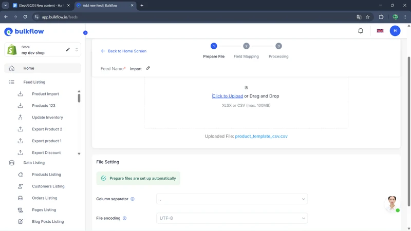 Shopify Import XML