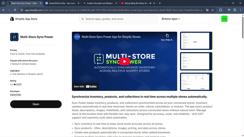 Multi‑Store Sync Power