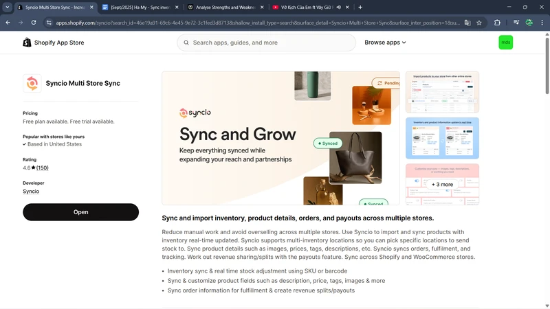 Syncio Multi Store Sync