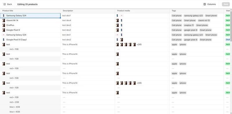 shopify product limits