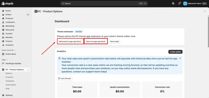 how to create customizable products in shopify