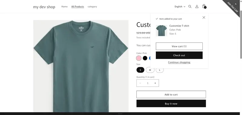 shopify personalized products