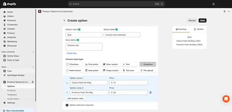 how to add personalization on shopify