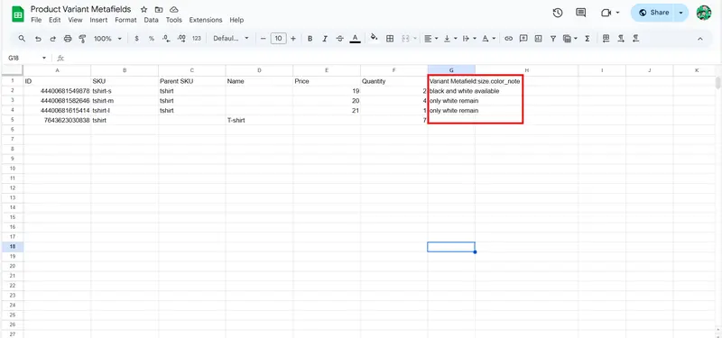 variant metafields shopify