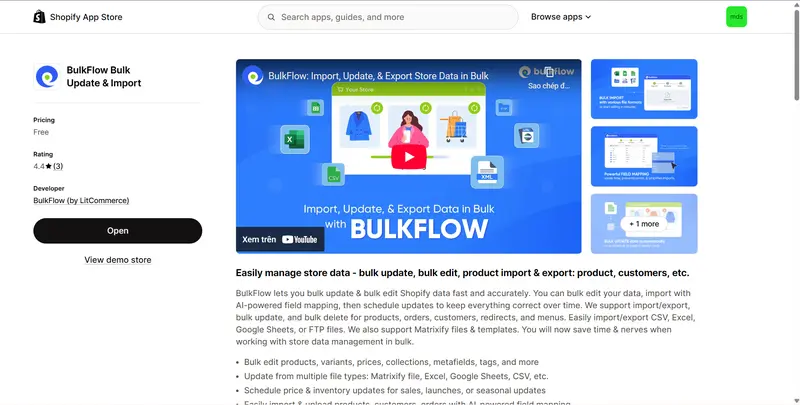 custom shopify variant metafields with BulkFlow
