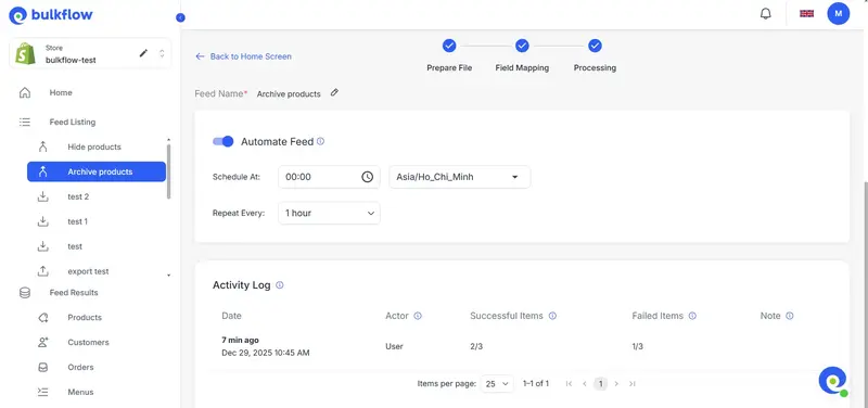 shopify archive products