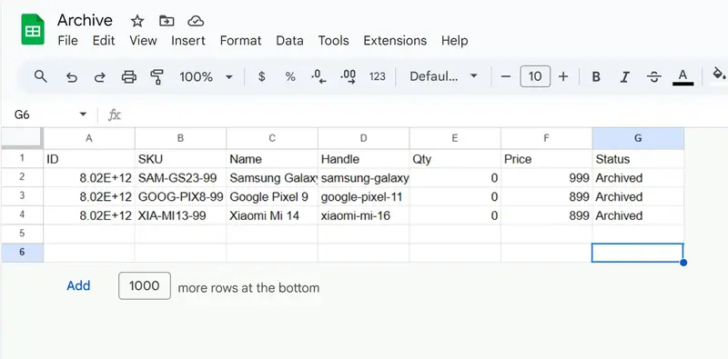 archive products shopify