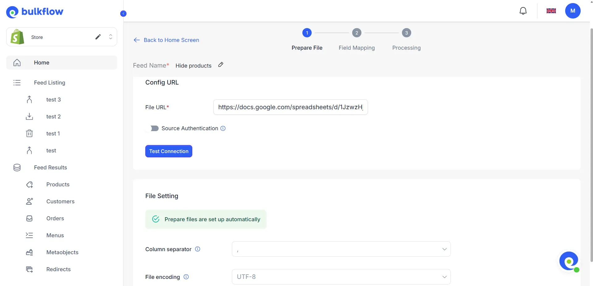 Upload Your File how to hide shopify store with BulkFlow